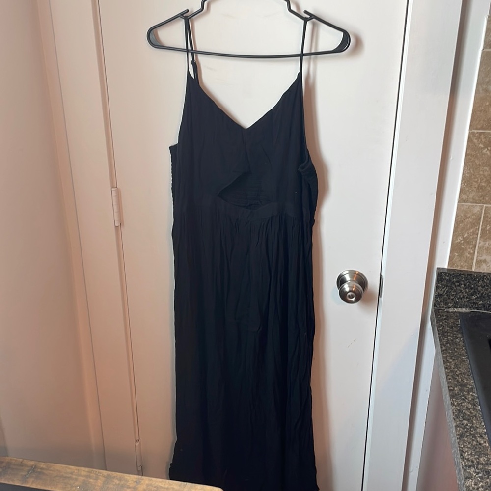 Black cutout maxi dress